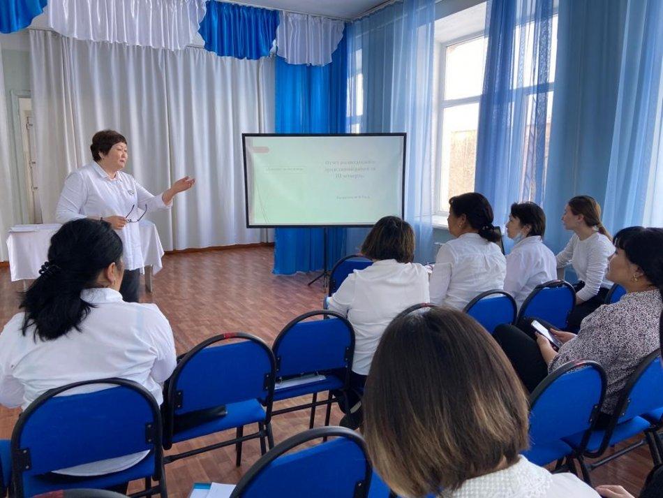 Тәрбиешілердің мектеп әдістемелік комиссиясының отырысы. Заседание школьной методической комиссии воспитателей